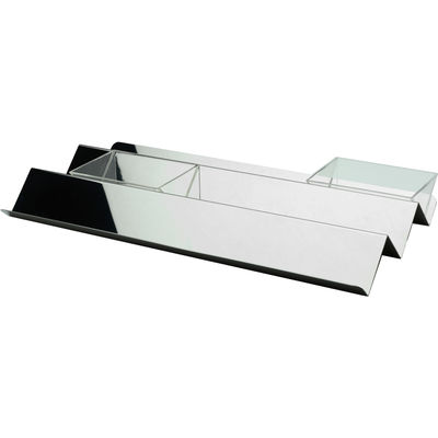 Table et cuisine - Plateaux et plats de service - Plateau V tray / 45 x 23 cm - Alessi - Acier brillant - Acier