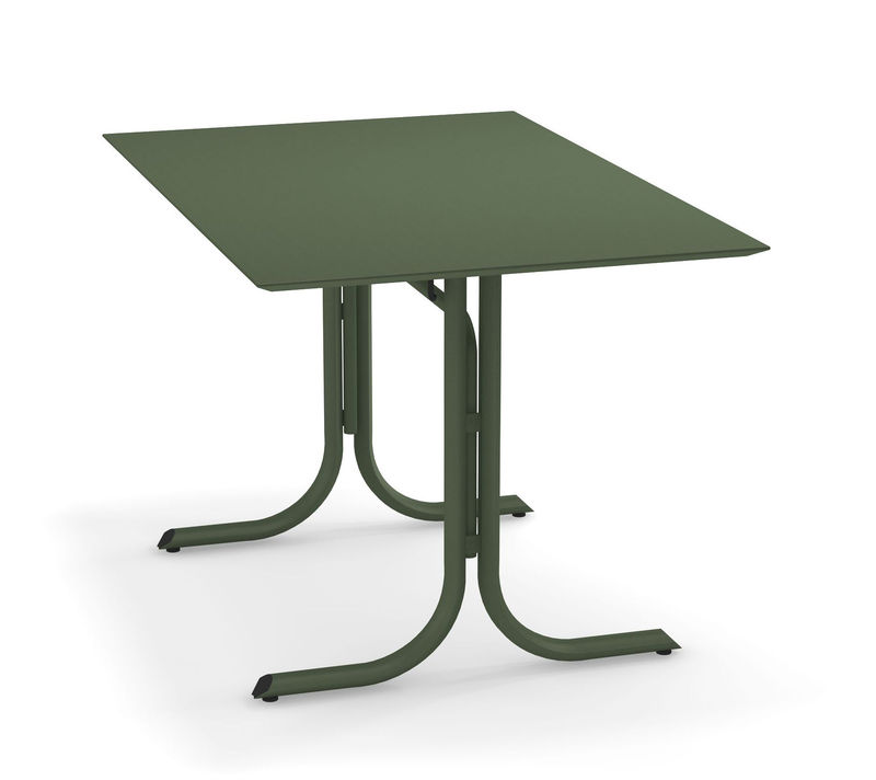 Jardin - Tables de jardin - Table pliante System métal vert / 80 x 120 cm - Emu - Vert Militaire - Acier peint galvanisé