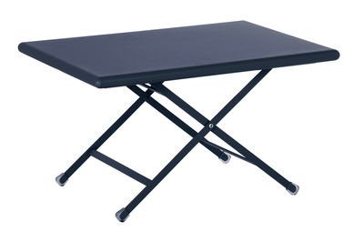 Arredamento - Tavolini  - Tavolino Arc en Ciel - / Pieghevole - 50 x 70 cm di Emu - Blu scuro - Acciaio verniciato