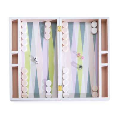 Accessories - Games and leisure - Milano Backgammon set - / Lacquered box by Jonathan Adler - Milano / Multicoloured - Lacquered wood, Velvet
