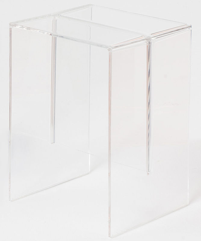 Möbel - Couchtische - Beistelltisch Max-Beam plastikmaterial transparent / Hocker - 33 x 27 cm - Kartell - Transparent (farblos) - PMMA