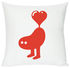 Red heart Cushion - Screen printed cushion made of linen & cotton by Domestic