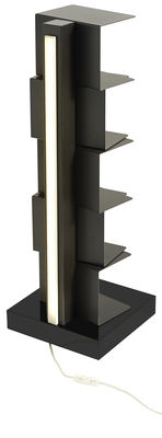 Furniture - Bookcases & Bookshelves - Ptolomeo Luce Luminous bookcase by Opinion Ciatti - Black - Lacquered steel