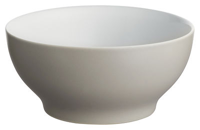 Tisch und Küche - Salatschüsseln und Schalen - Tonale Schale Kleine Schale - Alessi - Hellgrau / innen weiß - Keramik im Steinzeugton