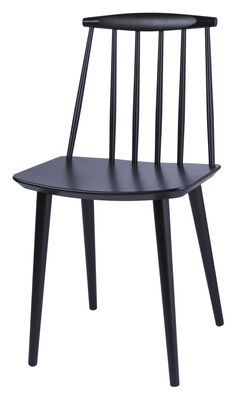 Möbel - Stühle  - J77 Stuhl - Hay - Schwarz - Getönte Massiveiche