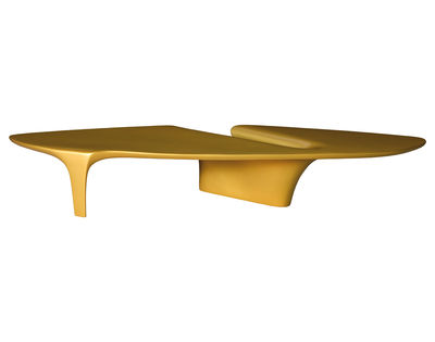 Driade - Table basse en Plastique, Fibre de verre laquée - Couleur Or - 216 x 60 x 34 cm - Designer 