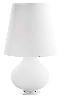 Lighting - Table Lamps - Fontana Small Table lamp by Fontana Arte - H 34 cm - Blown glass, Metal