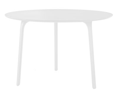 Furniture - Dining Tables - First Round table - Round Ø 80 - Indoor use by Magis - White/ white legs - Polyamide, Varnished MDF