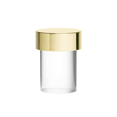 Lighting - Table Lamps - Last Order Wireless lamp - / INDOOR - Ø 10 x H 14 cm by Flos - Smooth / Brass & transparent - Glass, Metal