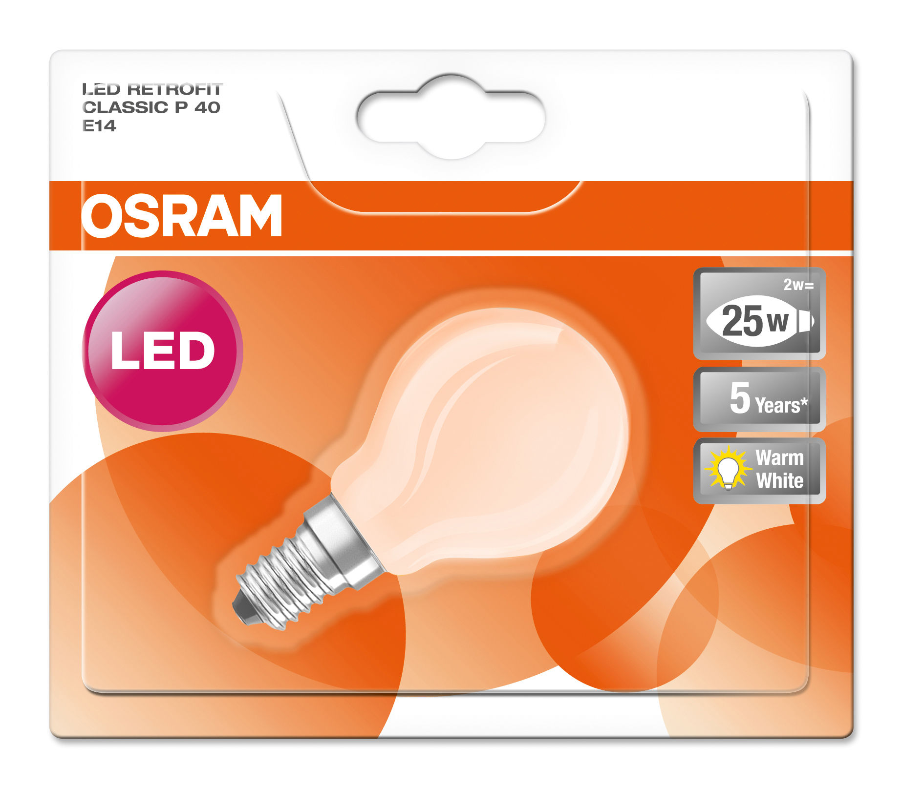 Krisane - ampoule LED E14 d'intérieur (réfrigérateur) 3W blanc