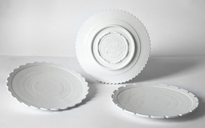 Table et cuisine - Assiettes - Assiette Machine Collection / Ø 27,2 cm - Set de 3 - Diesel living with Seletti - Blanc - Porcelaine