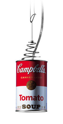 Illuminazione - Lampadari - Sospensione Canned Light di Ingo Maurer - Rosso e bianco - Alluminio