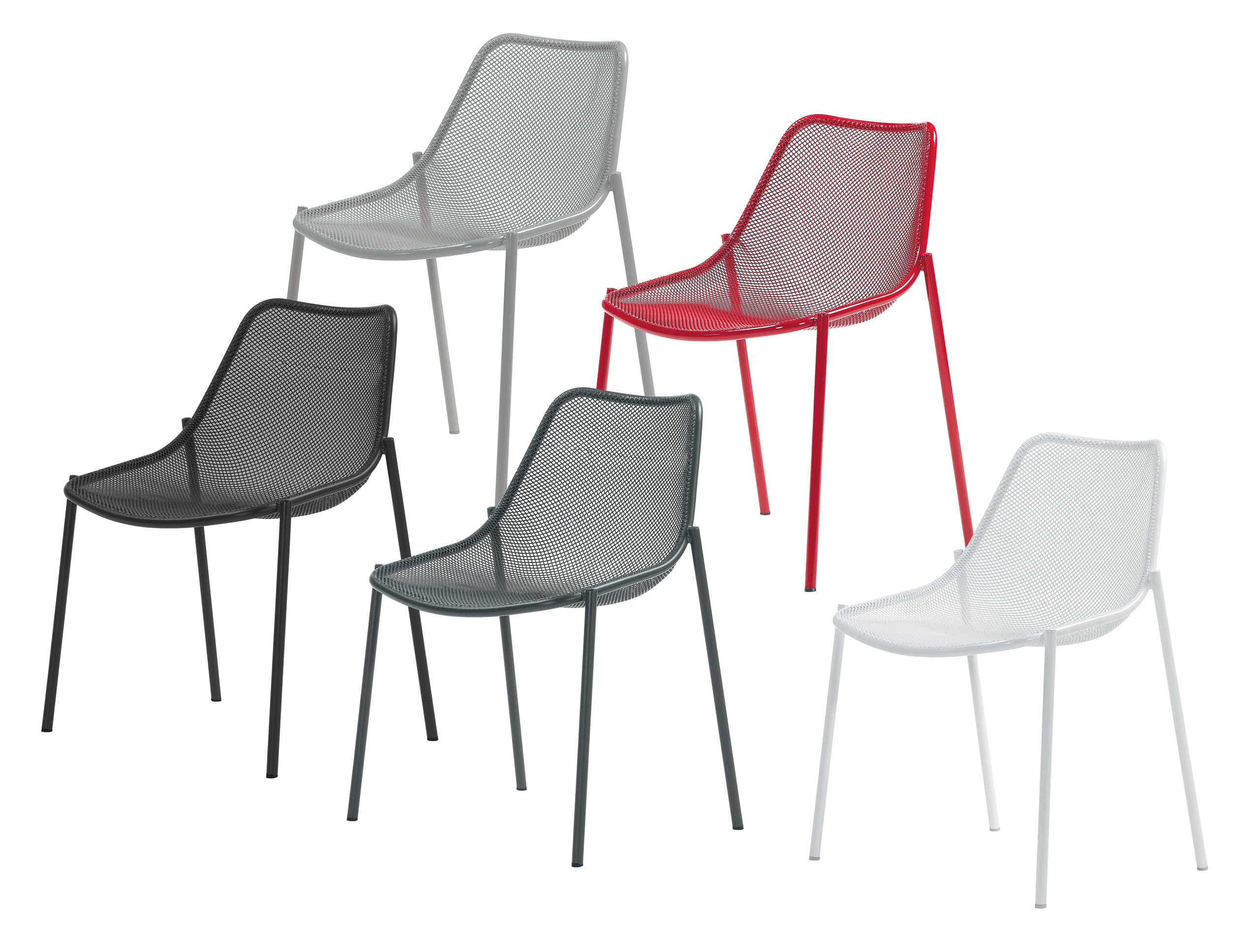 Emu Round Stacking chair Metal Made In Design UK