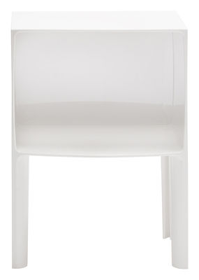 Kartell - Table de chevet Ghost en Plastique, PMMA - Couleur Blanc - 50 x 40 x 57 cm - Designer Phil