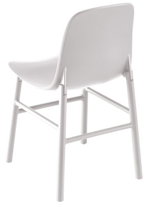 Mobilier - Chaises, fauteuils de salle à manger - Chaise Sharky Outdoor / Plastique & pieds métal - Kristalia - Blanc - Aluminium laqué, Polyuréthane