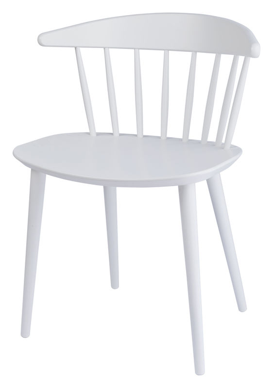 Möbel - Stühle  - Stuhl J104 holz weiß - Hay - Weiß - Getönte Massiveiche