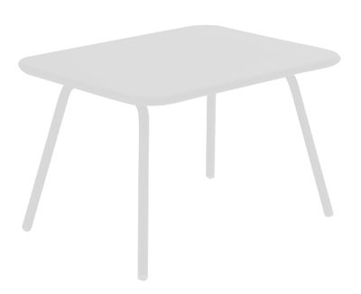 Mobilier - Tables basses - Table enfant Luxembourg Kid / 75 x 55 cm - Métal - Fermob - Blanc - Acier laqué