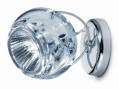 Leuchten - Wandleuchten - Beluga Wandleuchte Wand- und Deckenlampe - Glas-Ausführung - Fabbian - Transparent - Glas, verchromtes Metall