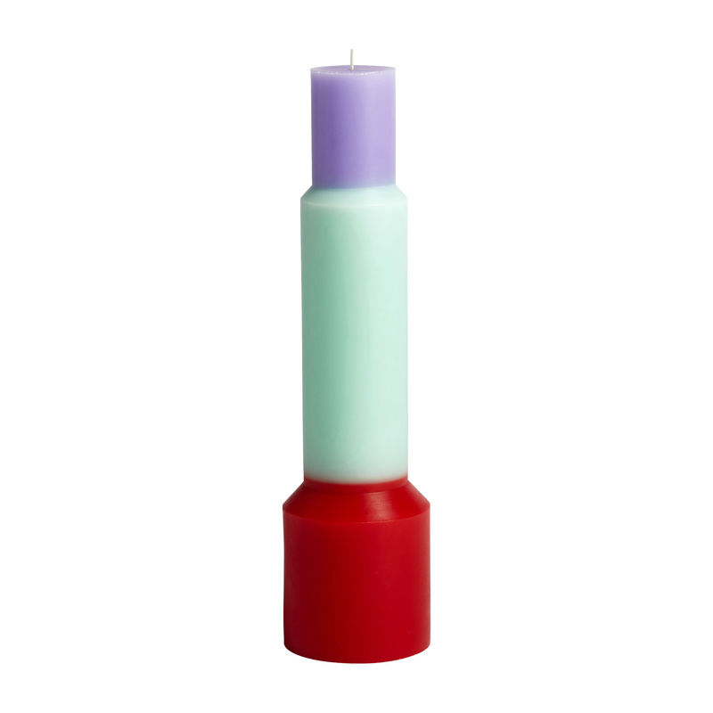 Decoration - Candles & Candle Holders - Pillar XL Candle wax multicoloured / Ø 9 x H 35 cm - Hay - Red, Mint, Lavender - Wax