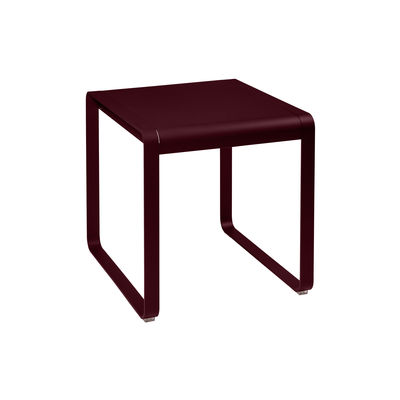 Outdoor - Garden Tables - Bellevie Rectangular table - / 74 x 80 cm - Metal by Fermob - Black cherry - Aluminium