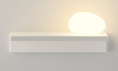 Arredamento - Scaffali e librerie - Scaffale luminoso Suite - / L 32 cm / Diffusore in vetro - Collgamento a parete di Vibia - Diffusore vetro / Bianco - metallo laccato, policarbonato