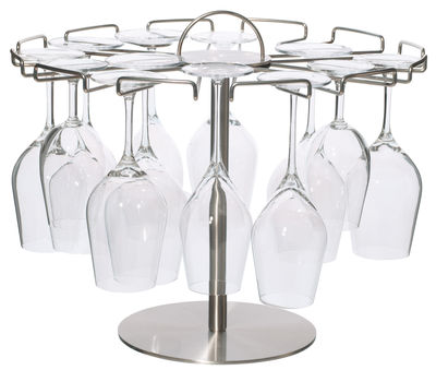 Tableware - Wine Accessories - Draining rack - Glass Tree - Up to 18 glasses by L'Atelier du Vin - Steel - Chromed steel, Stainless steel