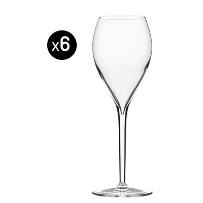 Table et cuisine - Verres  - Flûte à champagne Privé Grand Cru / 33 cl - Lot de 6 - Italesse - Transparent - Verre