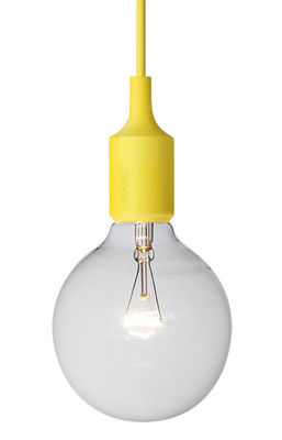 Lighting - Pendant Lighting - E27 Pendant by Muuto - Yellow - Silicone