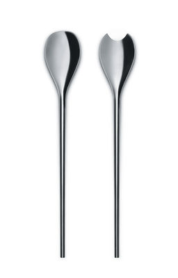 Tableware - Cutlery - Human Collection Salad servers - By Bruno Moretti and Guy Savoy by Alessi - Shiny steel - Stainless steel 18/10