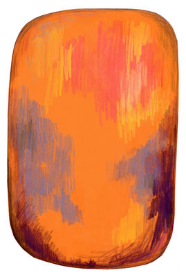 Tapis Scribble / 300 x 200 cm - Moooi Carpets orange en tissu
