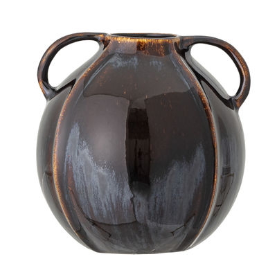 Bloomingville - Vase Vases en Céramique, Céramique émaillée - Couleur Marron - 18.17 x 18.17 x 15 cm