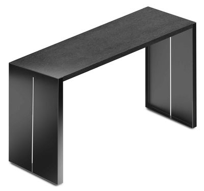 Möbel - Stehtische und Bars - Panco hoher Tisch H 106 cm - Lapalma - Schwarz - L 180 cm - epoxy-beschichtetes Metall, getönte Eiche