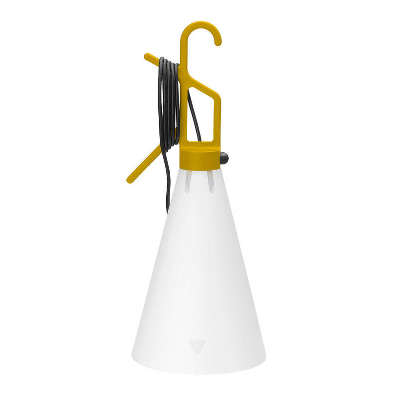 Luminaire - Lampes de table - Lampe d\'extérieur Mayday OUTDOOR plastique jaune / Baladeuse - H 53 cm - Flos - Jaune moutarde - Polycarbonate recyclé