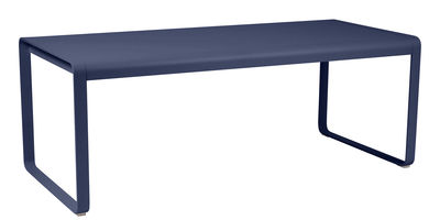 Fermob - Table rectangulaire Bellevie en Métal, Aluminium - Couleur Bleu - 196 x 90 x 74 cm - Design