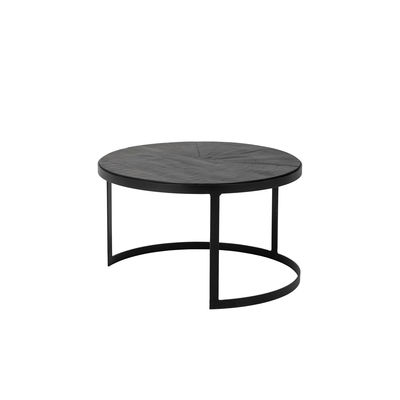 Arredamento - Tavolini  - Tavolino Frei - / Legno di Mango & Metallo - Ø 60 x H 35 cm di Bloomingville - Nero - Ferro, Legno di mango, MDF