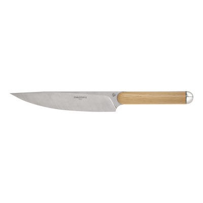 Table et cuisine - Couverts - Couteau de chef Royal Chef / Chêne - Christofle - Chêne - Acier Nitrox ®, Chêne massif, Métal argenté