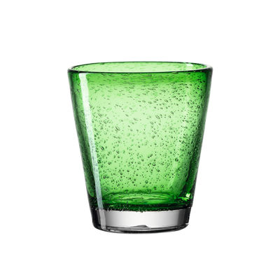 Tableware - Wine Glasses & Glassware - Burano Glass - / Bubble - 330 ml by Leonardo - Green - Mouth-blown bubble glass