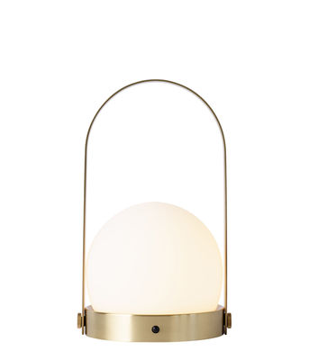Menu - Lampe sans fil rechargeable Carrie en Métal, Laiton brossé - Couleur Or - 26.78 x 26.78 x 24.