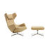 Set fauteuil & repose-pieds Grand Repos / Pivotant & inclinable - Cuir - Vitra
