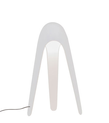 Martinelli Luce - Lampe de table Cyborg en Métal, Aluminium verni - Couleur Blanc - 175 x 34.76 x 31