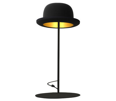 Luminaire - Lampes de table - Lampe de table Jeeves - Innermost - Noir / int. Doré - Aluminium anodisé, Feutre de laine