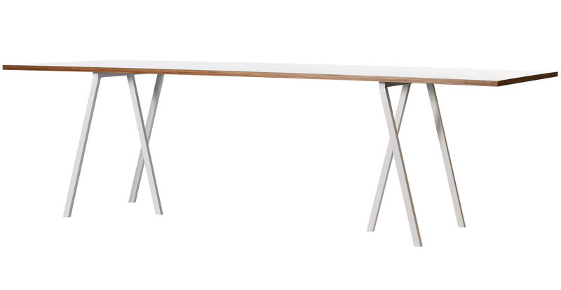 Mobilier - Tables basses - Table rectangulaire Loop  / L 180 cm - Stratifié  - Hay - Blanc - Acier laqué, Stratifié