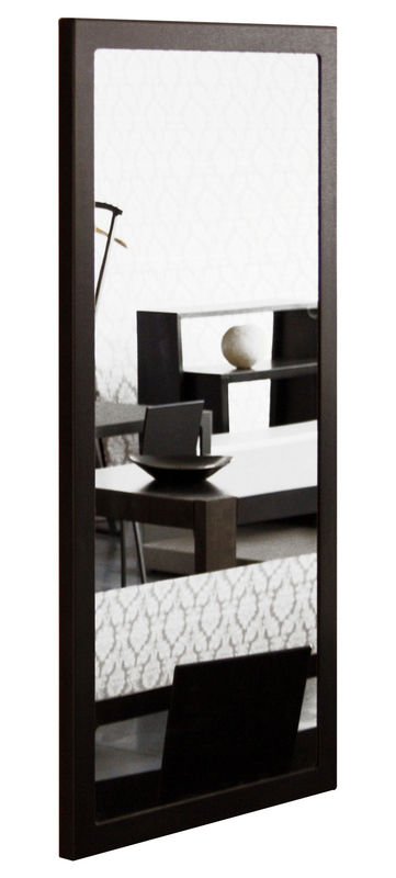 Furniture - Mirrors - Little Frame Wall mirror metal black mirror 60 x 120 cm - Zeus - Black phosphatized - Natural steel plate