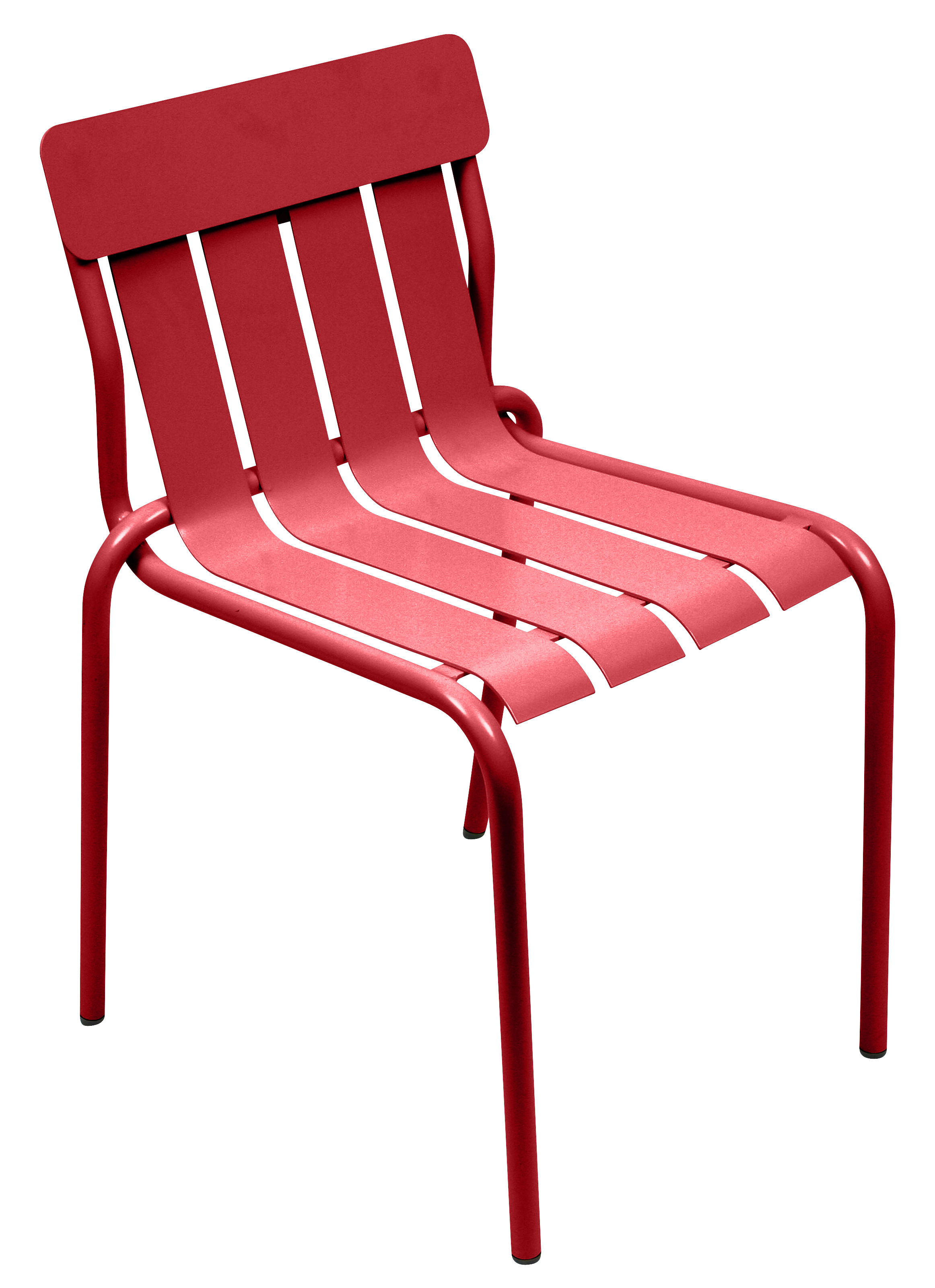 Chaise empilable Stripe / Par Matali Crasset - Fermob rouge en métal