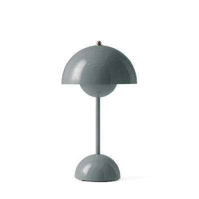 Illuminazione - Lampade da tavolo - Lampada senza fili Flowerpot VP9 - / H 29,5 cm - By Verner Panton, 1968 di &tradition - Pietra Blu - policarbonato