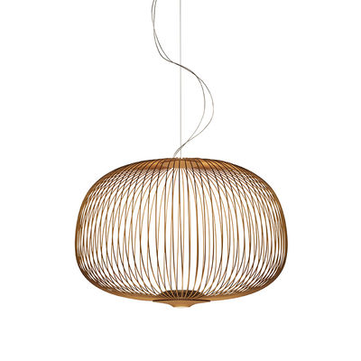 Foscarini - Lampe connectée Spokes en Métal, Aluminium verni - Couleur Cuivre - 340 x 62.66 x 42 cm 