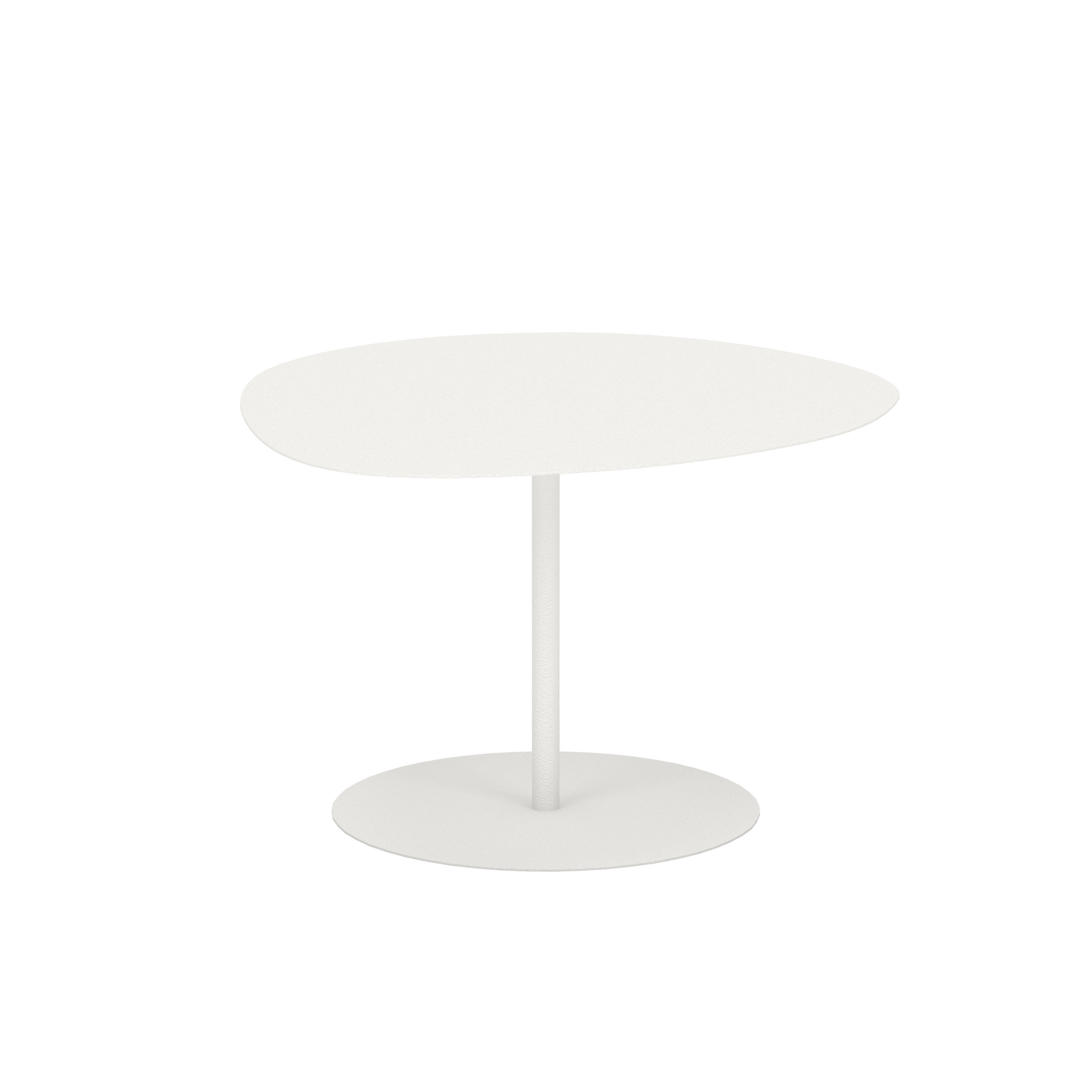 Table basse Galet n°1 INDOOR / 59 x 63 x H 40 cm - Matière Grise blanc en métal