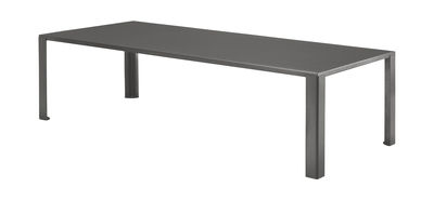 Outdoor - Tavoli  - Tavolo rettangolare Big Irony Outdoor - / L 200 cm di Zeus - Grigio caldo - Acciaio zincato con verniciatura epossidica