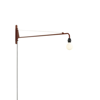Vitra - Applique avec prise Lampe Prouvé en Métal, Acier époxy - Couleur Rouge - 104 x 47.62 x 30.5 