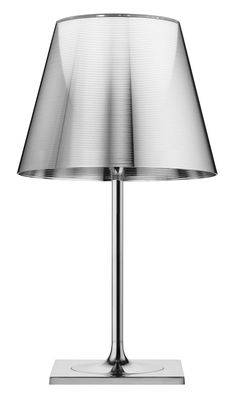 Illuminazione - Lampade da tavolo - Lampada da tavolo K Tribe T2 di Flos - Argento metallizzato - Alluminio lucido, PMMA